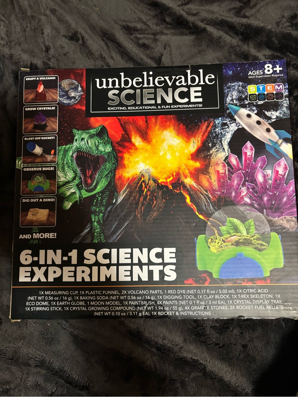 6-in-1 Science Experiments Kit - Black/Multicolor